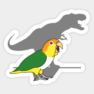 t-rex white bellied caique Sticker